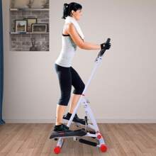 HOMCOM Stepper W/ Handle Hand Grip Workout Fitness Machine For Fitness Aerobic Exercise Home Gym - Red - View 1