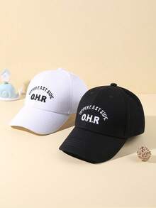 1pc Baby Letter Graphic Baseball Hat, Casual "Upper East Side" Embroidered Sun Protection Cap For Toddlers 3M-24M - Multicolor - View 6