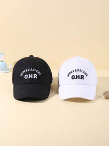 1pc Baby Letter Graphic Baseball Hat, Casual "Upper East Side" Embroidered Sun Protection Cap For Toddlers 3M-24M - Multicolor - View 5