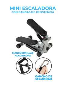 Mini Escaladora C Bandas De Resistencia Portatil Pantalla Lcd - Blanco - Ver 4