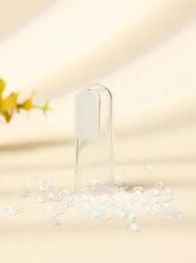 1pc Dustproof Pp Storage Box Packed Baby Soft Bristles Toothbrush Set, Including Finger Toothbrush, Tongue Cleaner Brush, And Pet Toothbrush Set - Blue - View 4