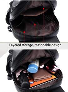 Simple Casual Backpack,Large Capacity Waterproof Travel Outing Backpack,School Bag,Portable,Laptop Compartment,Large Capacity,For Teen Girls Women College Students,College,Middle School,High School,Outdoors,Travel,Outings,Elementary School,Office
