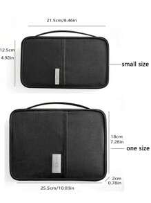 护照包机票护照夹保护套防水旅行收纳袋出国多功能钱包保护袋 - 黑色 - 查看 3