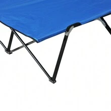 Outsunny Double Camping Bed Camping Cot Foldable Sunbed Outdoor Patio Sleeping Bed Super Light With Carry Bag - Blue - View 7