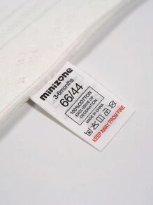 minizone 3入組白色純色簡約風格三角形連體衣套裝，適用於男嬰 - 白色 - 查看 6
