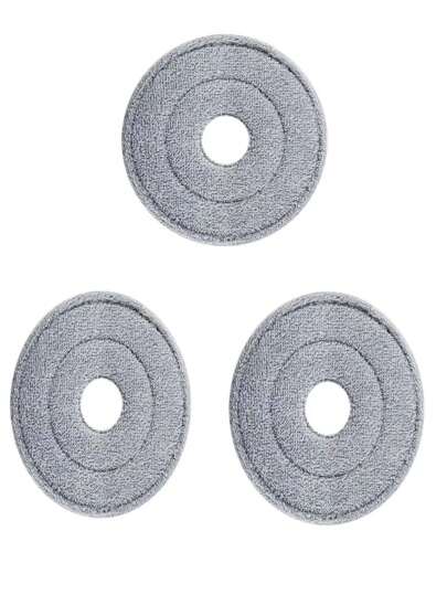 1/2/3/5/8件装分离拖把替换垫加厚圆形纤维清洁旋转平板拖把头配件