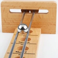 1入組木製夾棒氣墊冰球球桌遊戲玩具,挑戰極限,水下滾球,家庭互動,培養注意力,手眼協調能力