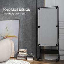 SPORTNOW 3.5ft Folding Billiard Pool Table Set For Adults And Kids, Snooker Table With Two Cues, 16 Balls, Chalk, Triangle, Brush - Grey - Grey - View 8