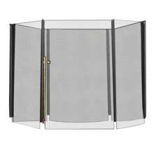 HOMCOM 8ft Trampoline Net Replacement Net Enclosure Net Spare New W/ 6 Poles - Black - View 4