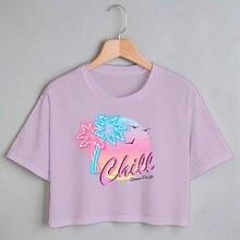 Women T-Shirts - Màu tím - Xem 1