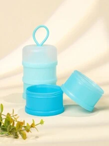 Baby Formula Dispenser, 4-Layer Paper Box Packed With Pp Material Milk Powder Grids Suitable For Traveling Storage Of Food Snacks, Portable And Independent Layering, Multiple Compartments For Infants And Toddlers, One Piece
