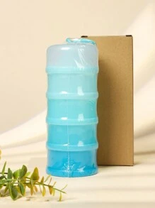 Baby Formula Dispenser, 4-Layer Paper Box Packed With Pp Material Milk Powder Grids Suitable For Traveling Storage Of Food Snacks, Portable And Independent Layering, Multiple Compartments For Infants And Toddlers, One Piece