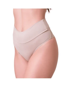 Kit 5 Calcinhas Modeladora Cós Alto Fio Duplo Kit Lingerie