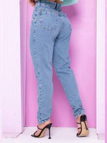 Women Jeans - 彩色 - 查看 1