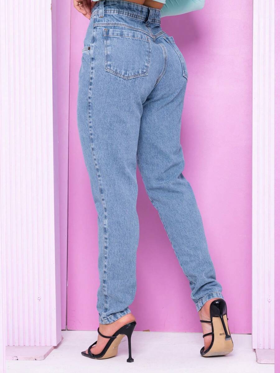 Women Jeans - 彩色 - 查看 1