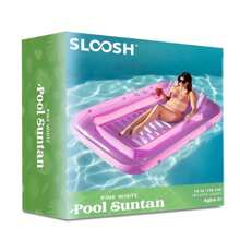 Sloosh Inflatable Tanning Pool Lounge Float, 70" X 46" Suntan Tub Raft Floatie, Tanning Pool With Pillow, Personal Pool Lounger For Adult Summer Water Party,L - Baby Pink - View 7