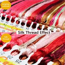 Bright Silk Thread E239 Shiny Starry Sky Koi Fish Painting Cross-Stitch Lucky Koi For Living Room Decoration, Diy Embroidery - Beige - View 5