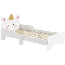 ZONEKIZ Toddler Bed Frame, Kids Bedroom Furniture, For Ages 3-6 Years - 白色 - 查看 2