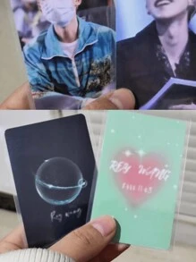 100 Pièces Couverture De Carte Transparente, Porte-cartes Simple Et Portable Pour Personnel De Bureau Et Étudiants