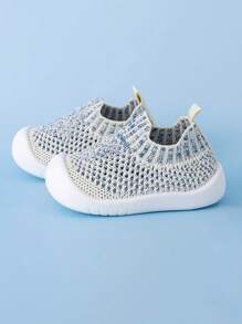 1pair Unisex Toddler Soft Non-Slip Mesh Breathable Walking Shoes For Summer