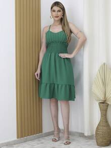 Women Dresses - Màu xanh Ô liu - Xem 2