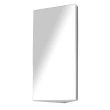 HOMCOM Stainless Steel Wall Mounted Bathroom Corner Mirror Storage Cabinet Single Door 300mm (W) - Silver - View 5