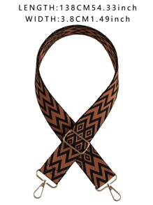 1pc Brown Crossbody/Shoulder Strap With Adjustable Length Casual Bag Strap For Women's Handbag