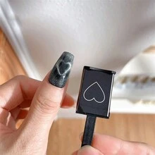 5入組指甲美容工具貓眼磁棒,強力磁力適用於凝膠打磨美甲裝飾用品 - 黑色 - 查看 3