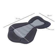 HOMCOM Deluxe Kayak Seat Sit On Top Padded Backrest Canoe Rafting Sports High Back Detachable - Black - View 3