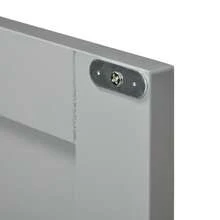 Kleankin Pedestal Under Sink Cabinet With Double Doors, Modern Bathroom Vanity Storage Unit With Shelves - Grey - View 10