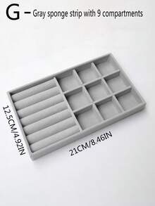 1 Piece Beige Drawer Storage Box, Simple Large And Transparent Plastic Multi-Compartment Jewelry Storage Box For Rings, Earrings, Necklaces (Multiple Sizes Available) - Beige - View 11