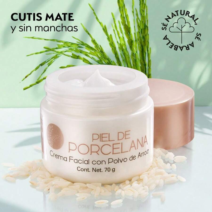 arabela Piel de porcelana crema facial con polvo de arroz 70g - Blanco - Ver 1