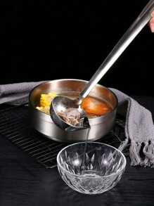 A Stainless Steel Tip-Tail Thickened Oil Leaking Spoon And A Single Oil-Splitting Spoon, Available In Two Specifications: M/L