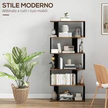 HOMCOM Bookcases - 鏽棕色 - 查看 4