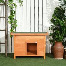 PawHut Cuccia per Cani Impermeabile da Esterno in Legno di Abete, 82 x 58 x 58cm