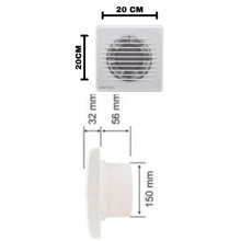 Exaustor Para Banheiro 10cm/15cm Ventisol Grade Anti Insetos - Branco - Visão 9