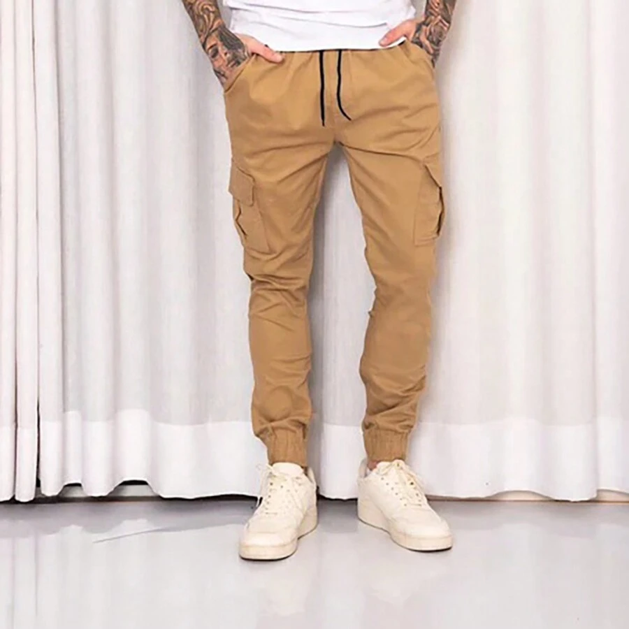 Men Pants - 米色 - 查看 1