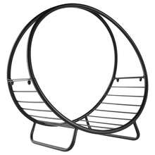 Portalegna in Metallo per Interni ed Esterni per Camino, Porta Legna da Interno con Forma a Cesto, 45x29.5x47cm, Nero - nero - Visualizzare 7