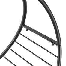 Portalegna in Metallo per Interni ed Esterni per Camino, Porta Legna da Interno con Forma a Cesto, 45x29.5x47cm, Nero - nero - Visualizzare 6