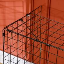 HOMCOM Extendable Fire Guard Screen, Freestanding Fire Screen Spark Guard, Folding Fireplace Cover, Wire Mesh, 81.5-160cm, Black - Black - View 9
