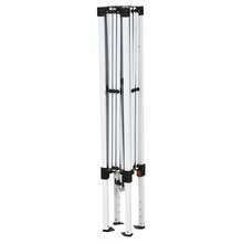 Outsunny Gazebo da Giardino Pieghevole ad Altezza Regolabile in Acciaio e Tessuto Oxford con 2 Pareti, 2.4x2.4x2.5m, Bianco - Bianco - Visualizzare 7
