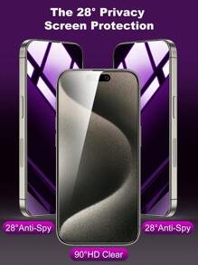 3 件全覆盖防窥蓝光钢化玻璃屏幕保护膜适用于 14 6.1 英寸/ 13/ 13 Pro 6.1 英寸/ 15/15 Pro Max/ 16/ 16 Pro/ 16 Pro Max/ 17/ 17 Pro/ 17 Pro Max/AIR" - 黑色 - 查看 3