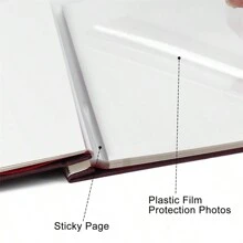 RECUTMS Photo Album Self Adhesive Large Scrapbook Album Linen Photo Album Anniversary Memory Book For Wedding Family Album - Purple - View 3