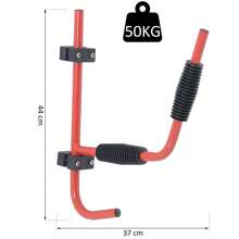 HOMCOM Kayak Canoe Heavy Duty Wall Mounted Storage Holder Rack Heavy Duty Storing Hangers Red - Red - View 2