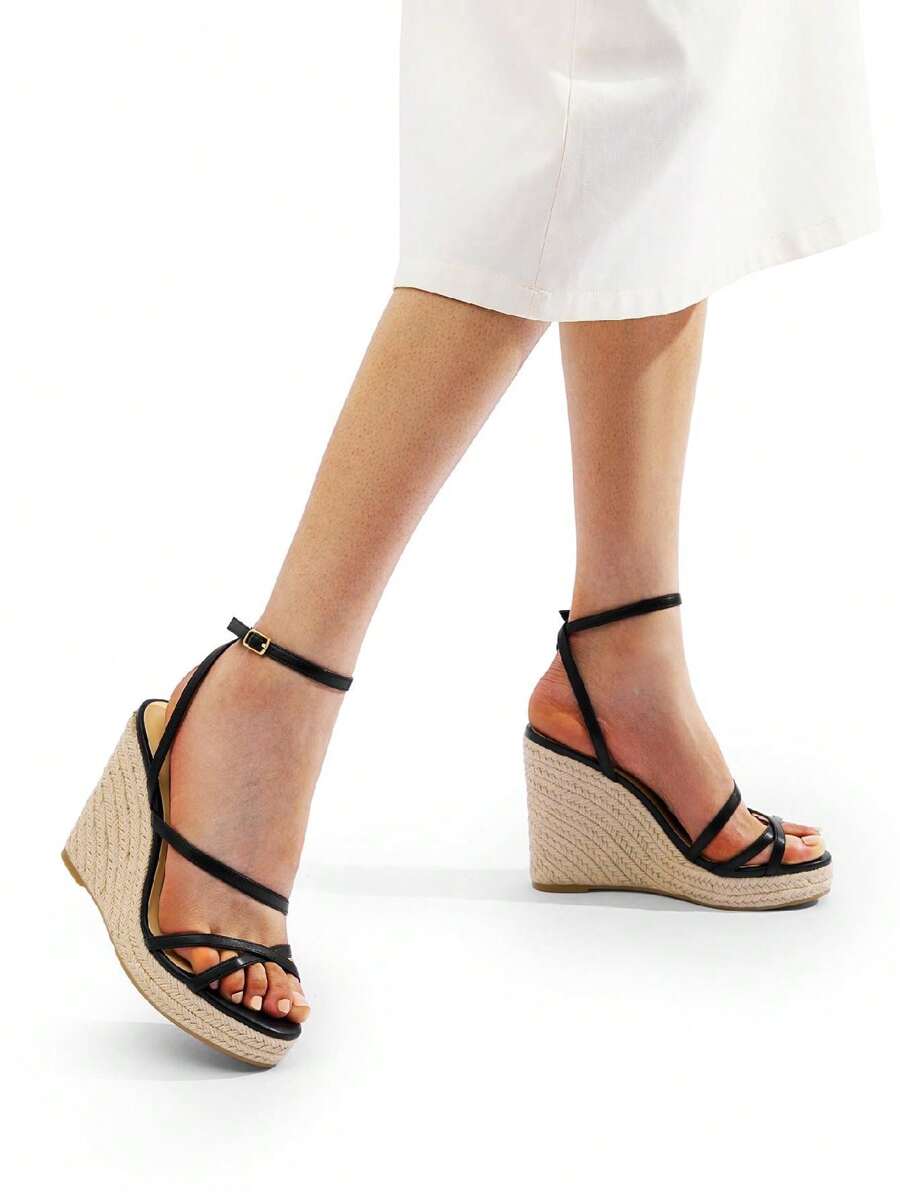 Women's Wedge Sandals Strappy Espadrille Platform Open Toe Dressy