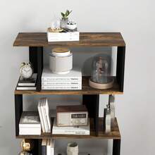HOMCOM Bookcases - 鏽棕色 - 查看 8