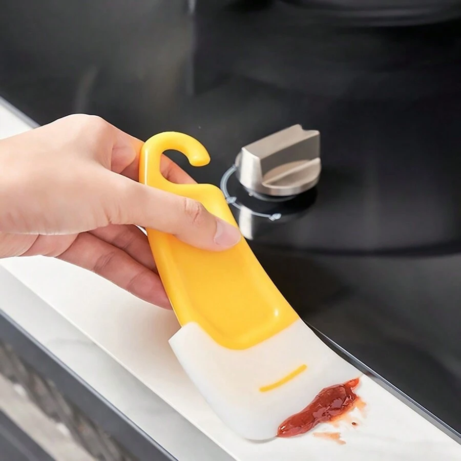 1pc Kitchen Cleaning Soft Scraper For Removing Grease And Stains On The Bottom Of Pots, Pans And Stovetops() - Multicolor - View 1