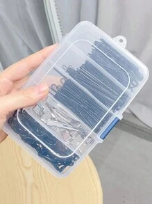 1 Pieza Caja De Almacenamiento De Plástico Con 5 Compartimentos Con Ranura Fija Vertical Y Cierre De Botón, Disponible En Tres Colores, Para Pequeños Accesorios Y Piezas