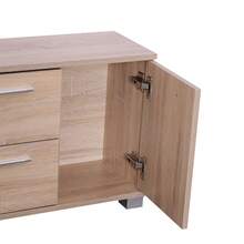 HOMCOM Set Arredo Guardaroba 3 in 1 con Specchio e Scarpiera da Ingresso Pannello Truciolare 90 x 21.5 x 116cm Quercia - Beige - Visualizzare 9