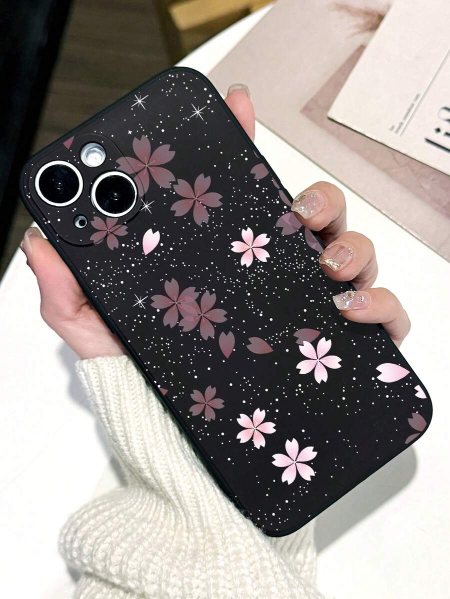 1 Miếng Vẽ bằng tay Bầu trời đầy sao & Hoa anh đào In Ốp lưng & bao da điện thoại Tương thích với iPhone/Samsung - Nhiều màu - Xem 1